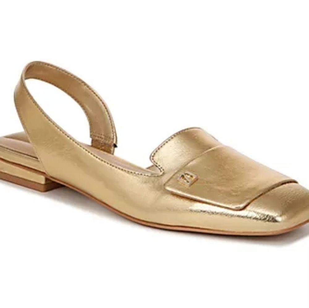 Franco Sarto Gold Slingback Flats